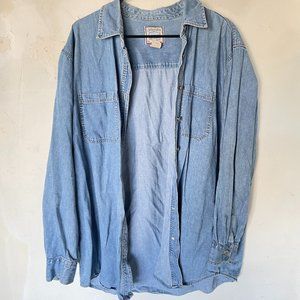 St John's Bay Denim Button Down Shirt - Size XL